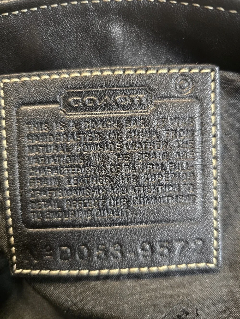 Coach Hamptons black leather tote bag 05
